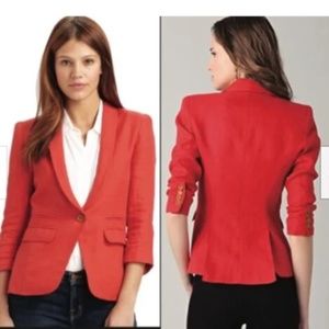 Smythe Red Shawl Fishtail Blazer - Size 8 - MINT!! - FREE SHIPPING